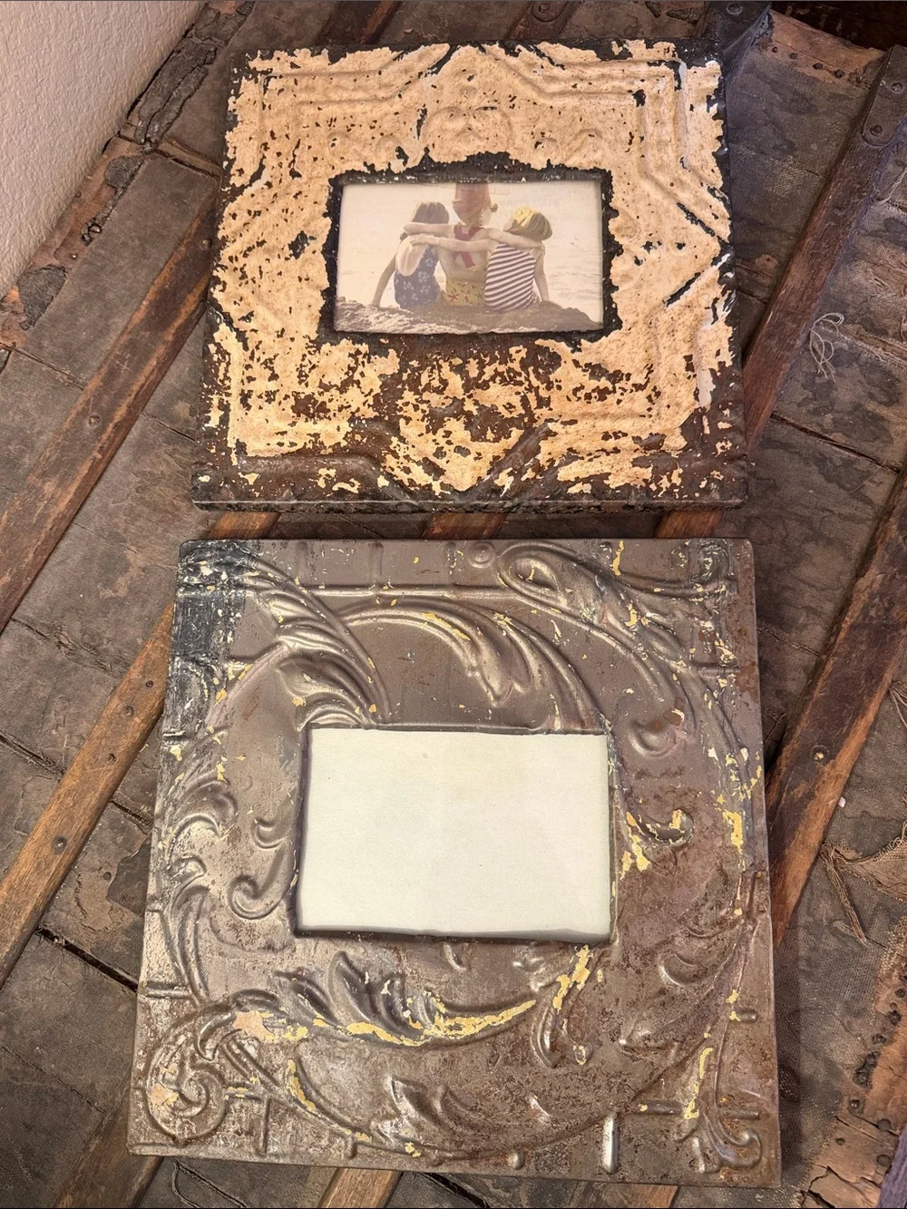 Architectural Tin 4x6 Photo Frames (Set of 2)